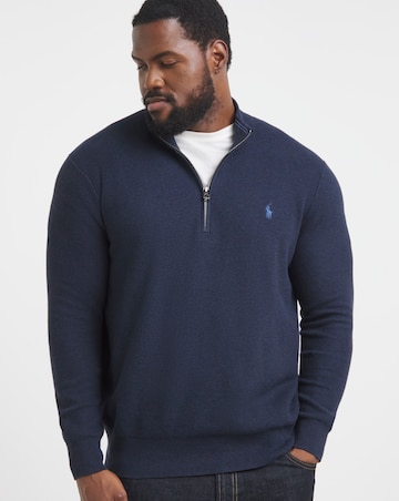 Polo Ralph Lauren 1/4 Zip Jumper - Navy Heather