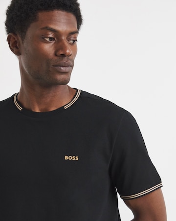 BOSS Short Sleeve Taul Tipped T-Shirt - Black