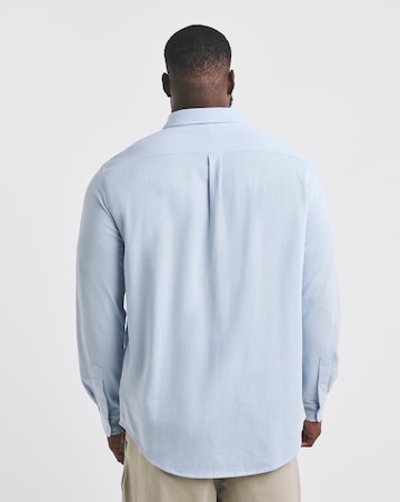 Polo Ralph Lauren Long Sleeve Chambray Stretch Pique Shirt - Blue