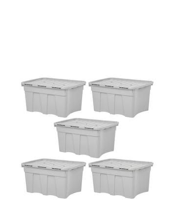 Wham Upcycled 54L Croc Box & Lid 5Pk
