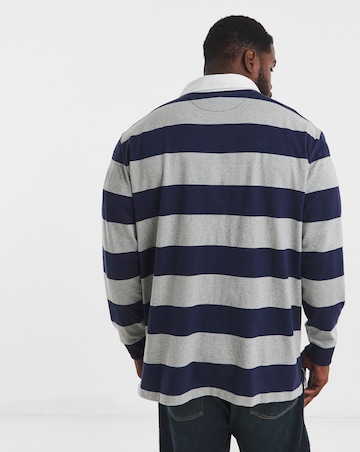 Polo Ralph Lauren Stripe Rugby - Navy/Grey Marl