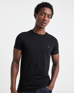 Tommy Hilfiger Short Sleeve Classic Slim Stretch T-Shirt - Black