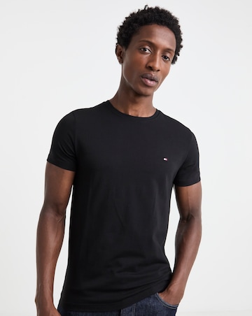 Tommy Hilfiger Short Sleeve Classic Slim Stretch T-Shirt - Black