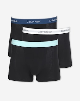 Calvin Klein 3 Pack Icon Cotton Stretch Relaxed Fit Trunk - Black
