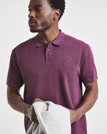 Union Relaxed Fit Pique Polo - Plum