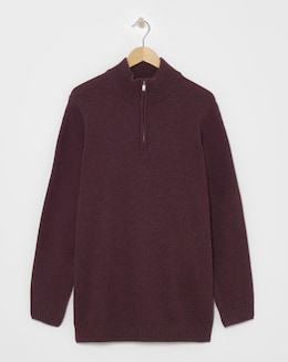 Burgundy Lambswool 1/4 Zip