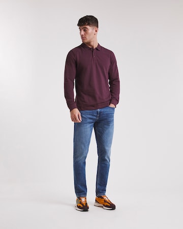 Long Sleeve Pique Polo Long