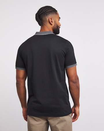 Folio Smart Supima Polo Long Length-Black