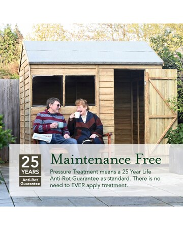 4LIFE Pent Shed 8x6 - Single Door - No Windows (Home Delivery)