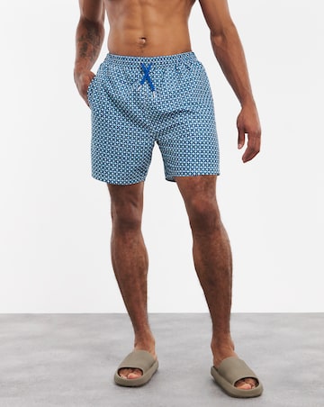Geo Print Swim Shorts Long