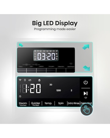 Hisense 3S Series WF3S1243BB3 WiFi-enabled 12kg 1400 Spin Washing Machine - Blac