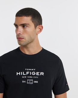 Tommy Hilfiger Short Sleeve Stack Graphic T-Shirt - Black