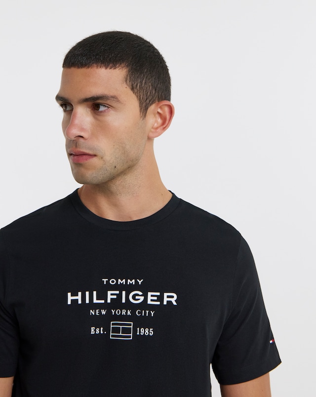 Tommy Hilfiger Short Sleeve Stack Graphic T-Shirt - Black