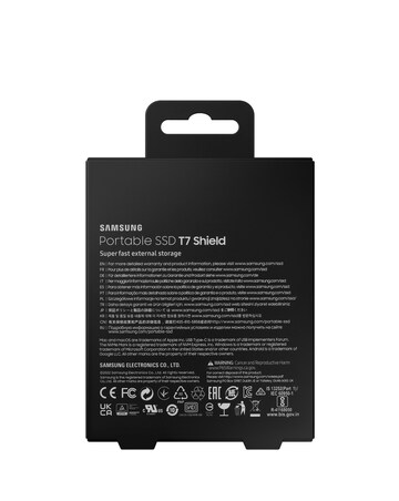 Samsung SSD T7 Shield USB 3.2 Gen 2 2TB Portable Hard Drive - Black