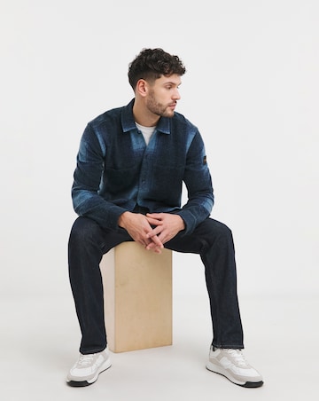 BOSS Blue Checked Overshirt