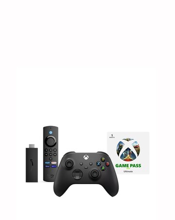Xbox Wireless Controller, 2x 1 Month Game Pass Ultimate & Fire Stick 4K Bundle