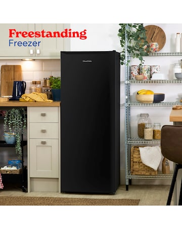 Russell Hobbs RH143FZ552E1B 143cm High Small Upright Freezer - Black + Install
