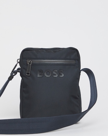 BOSS Catch Cross Body Reporter Bag - Navy
