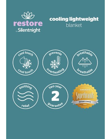 Silentnight Restore Cooling Lightweight Blanket Blue