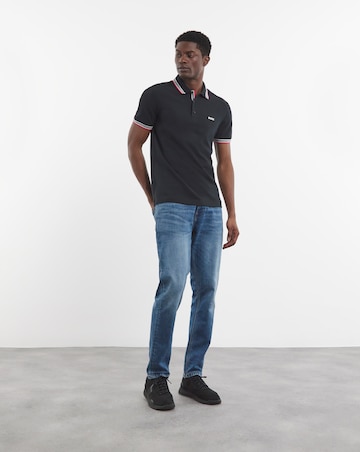 BOSS Classic Short Sleeve Black/Pink Paddy Polo