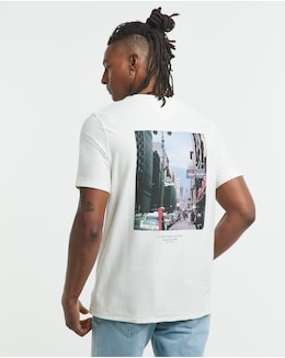 Tommy Hilfiger Back Print Graphic T-Shirt - Ivory