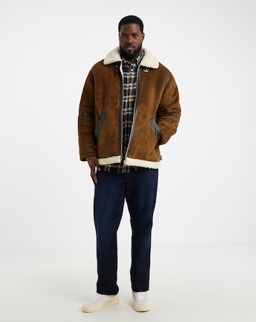 Jack & Jones Cole Aviator Jacket - Brown