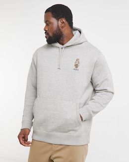 Polo Rlaph Lauren Brushed Bear Hoodie - Grey Marl