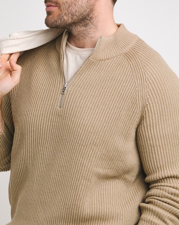 Jack & Jones Pannel Knit Half Zip Jumper