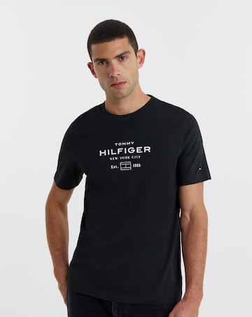 Tommy Hilfiger Short Sleeve Stack Graphic T-Shirt - Black