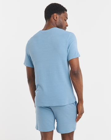 BOSS Short Sleeve Rib Lounge T-Shirt - Light Blue