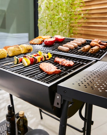 Double Oil Drum Charcoal BBQ