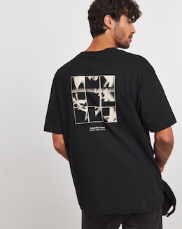 Calvin Klein Jeans Grid Monogram Short Sleeve T-shirt Black