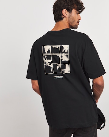 Calvin Klein Jeans Grid Monogram Short Sleeve T-shirt Black