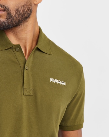Napapijri Small Box Short Sleeve Polo - Dark Olive
