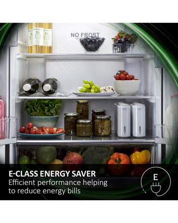 Haier HFR5719EWMP Total No Frost American Fridge Freezer - Silver