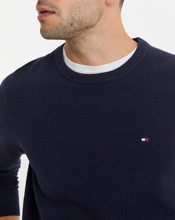 Tommy Hilfiger Essential Structure Crew Neck Jumper - Navy