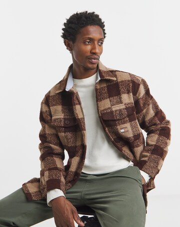 Tommy Jeans Check Overshirt - Brown