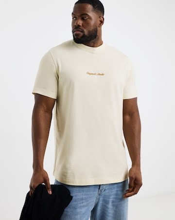 Jack & Jones Originals Studios Logo T-Shirt - Cream