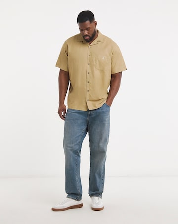 Polo Ralph Lauren Short Sleeve Garment Dyed Oxford Shirt - Tan