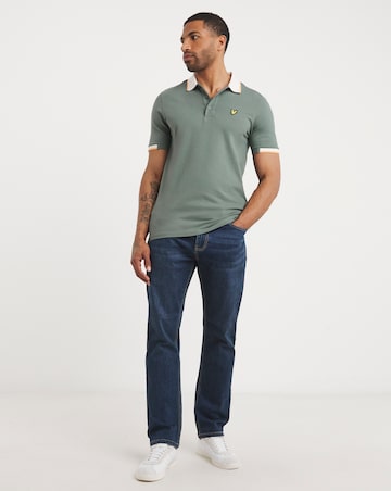 Lyle & Scott Short Sleeve Half Tipped Polo - Green