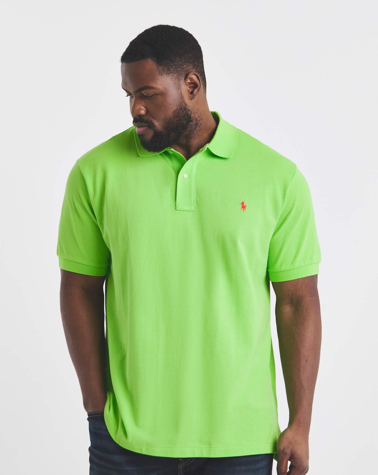 Tシャツ・カットソー Ralph Lauren Plaited short-sleeved polo shirt Men's Polo Shirts - Long & Short Sleeve Polos | Ralph Lauren