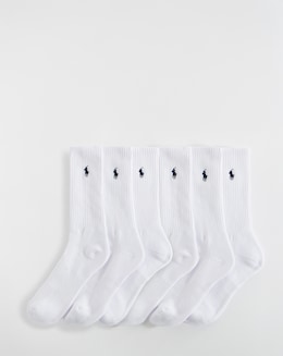 Polo Ralph Lauren Classic 6 Pack Sport Sock - White