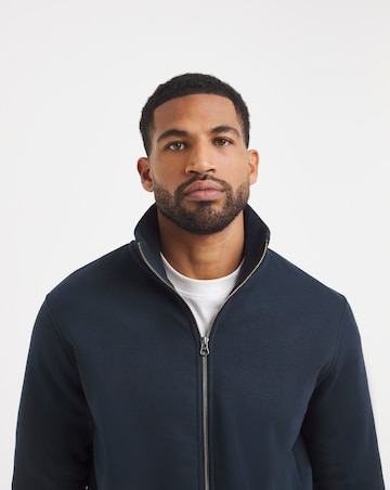 Full Zip Funnel Neck Sweatshirt Long