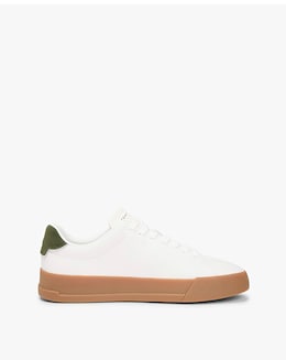 Tommy Hilfiger Leather Court - Ecru/Green