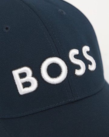 BOSS Large Embroided Logo Blue Cap