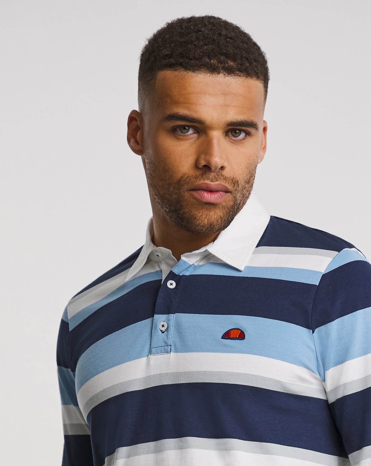 Ellesse tape long sleeve crop polo shirt deals