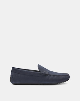 Boss Noel Suede Driving Moccasin - Navy
