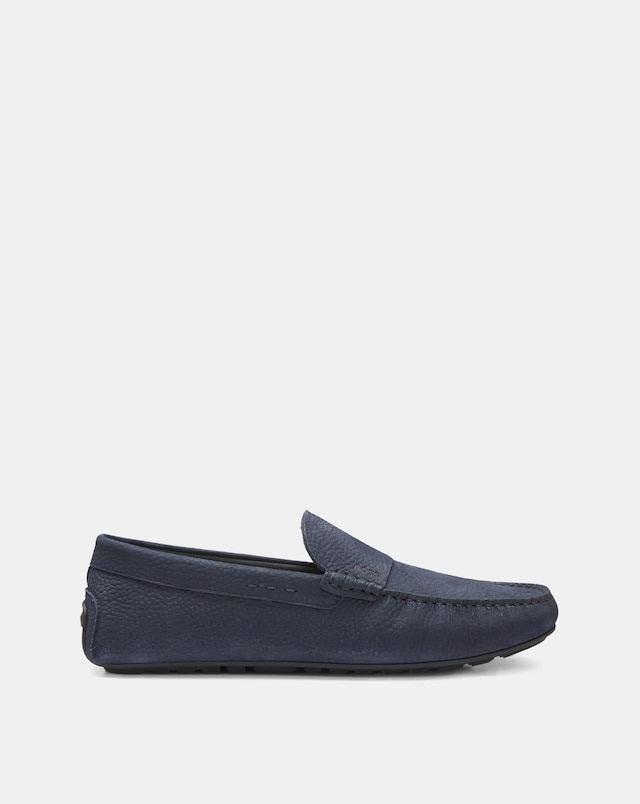 BOSS Noel Suede Driving Moccasin - Navy
