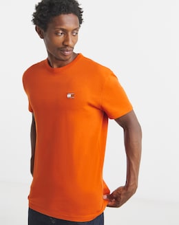Tommy Jenas Short Sleeve Tonal Badge T-Shirt - Orange