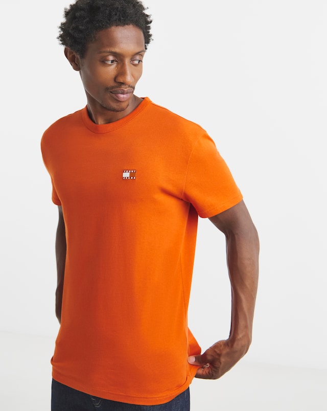 Tommy Jeans Short Sleeve Tonal Badge T-Shirt - Orange